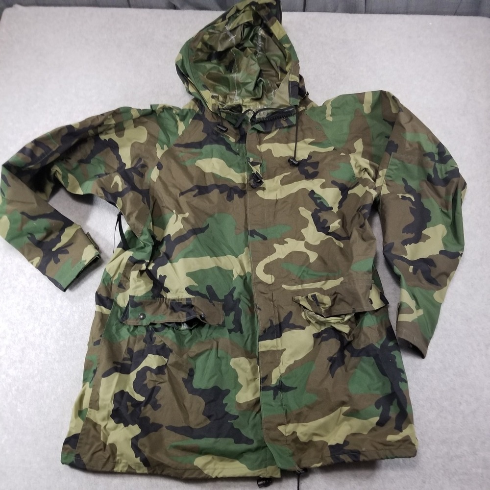 ORC Industries Parka Improved Rainsuit Mens Small‎ 47 Camouflage Military Jacket
